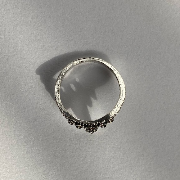 Silver gypsy boho classic ring  size 5 - Picture 3 of 4